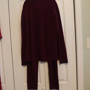 Cuddl Duds Ulta Cozy Lounge Set Long Sleeve Pullover Top Size XL Pants Large
